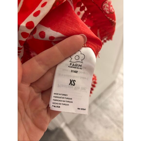 NWOT FARM Rio Summer Sunrise Cotton Mini Dress, XS $280 - Picture 8 of 10